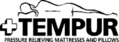 + TEMPUR PRESSURE RELIEVING MATTRESSES AND PILLOWS Logo (WIPO, 03/12/2008)