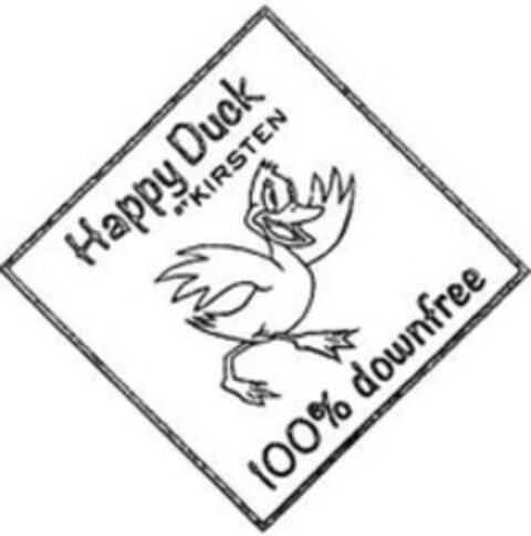 Happy Duck by KIRSTEN 100 % downfree Logo (WIPO, 02/26/2015)