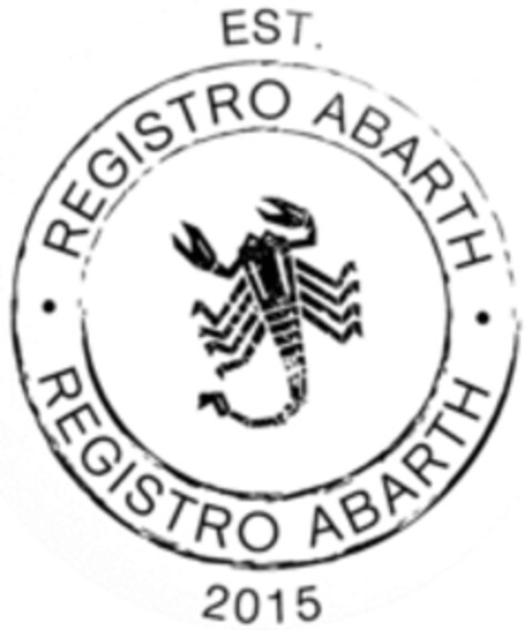 REGISTRO ABARTH EST. 2015 Logo (WIPO, 06.05.2016)
