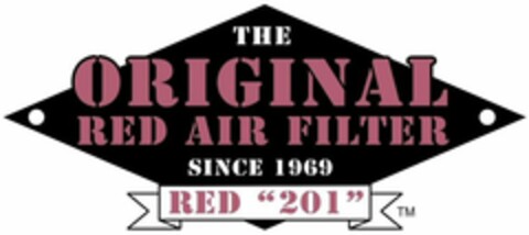 THE ORIGINAL RED AIR FILTER SINCE 1969 RED "201" Logo (WIPO, 11/30/2018)