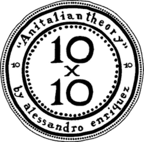 10x10 "Anitaliantheory" by alessandro enriquez Logo (WIPO, 27.05.2015)