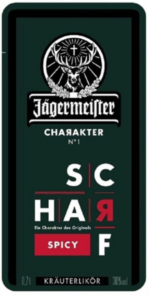 Jägermeister CHARAKTER SCHARF Logo (WIPO, 01/11/2018)