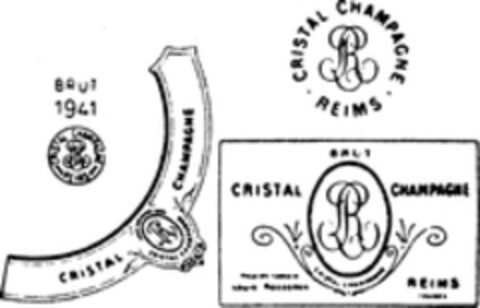 LR CRISTAL CHAMPAGNE BRUT 1941 Logo (WIPO, 06/07/1949)