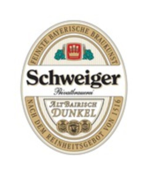 Schweiger Privatbrauerei ALT BAIRISCH DUNKEL FEINSTE BAYERISCHE BRAUKUNST NACH DEM REINHEITSGEBOT VON 1516 Logo (WIPO, 22.05.2014)