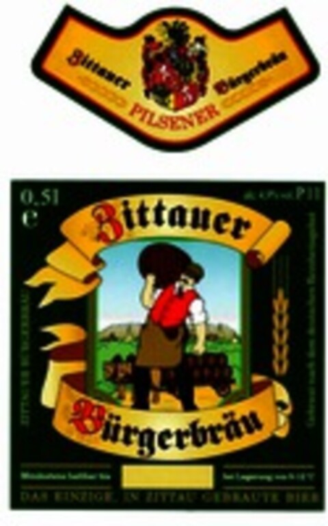 Zittauer Bürgerbräu, DAS EINZIGE, IN ZITTAU GEBRAUTE BIER, Gebraut nach dem Deutschen Reinheitsgebot Logo (WIPO, 06/15/2019)