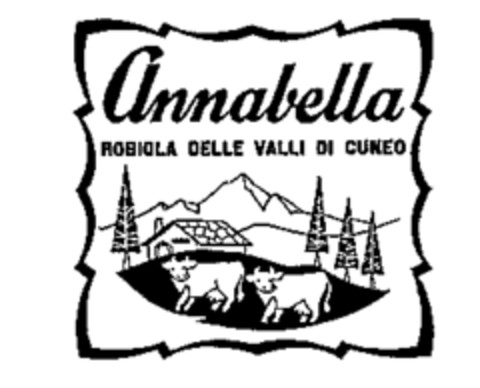 Annabella ROBIOLA DELLE VALLI DI CUNEO Logo (WIPO, 05/22/1989)