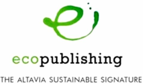 e ecopublishing THE ALTAVIA SUSTAINABLE SIGNATURE Logo (WIPO, 12/31/2013)