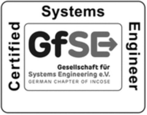 Certified Systems Engineer GfSE Gesellschaft für Systems Engineering e.V. GERMAN CHAPTER OF INCOSE Logo (WIPO, 14.04.2023)