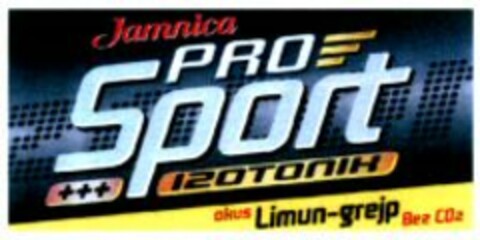 Jamnica PRO Sport okus Limun-grejp Logo (WIPO, 30.12.2008)