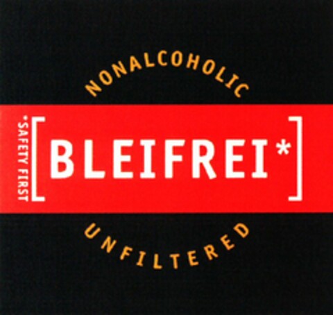 BLEIFREI NONALCOHOLIC UNFILTERED Logo (WIPO, 26.11.2010)