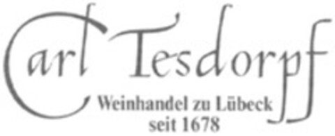 Carl Tesdorpf Weinhandel zu Lübeck seit 1678 Logo (WIPO, 19.07.2013)