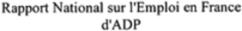 Rapport National sur l'Emploi en France d'ADP Logo (WIPO, 14.01.2016)