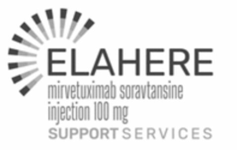 ELAHERE MIRVETUXIMAB SORAVTANSINE INJECTION 100 MG SUPPORT SERVICES Logo (WIPO, 26.05.2023)