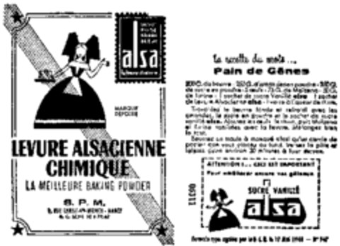 alsa LEVURE ALSACIENNE CHIMIQUE Logo (WIPO, 22.04.1961)