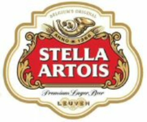 BELGIUM'S ORIGINAL ANNO 1366 STELLA ARTOIS Premium Lager Beer LEUVEN Logo (WIPO, 29.04.2010)