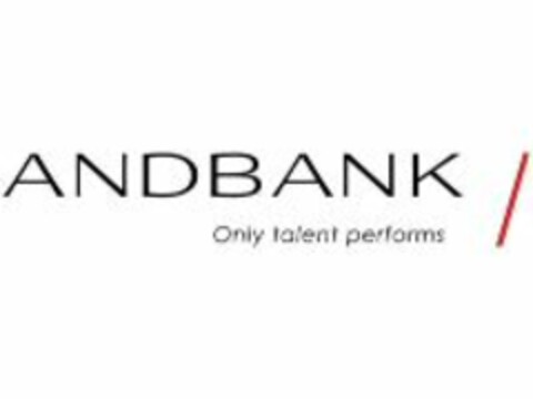 ANDBANK Only talent performs Logo (WIPO, 01/17/2012)