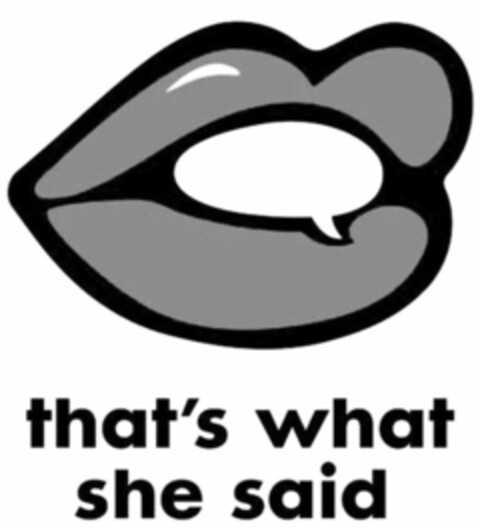 that's what she said Logo (WIPO, 12.12.2018)