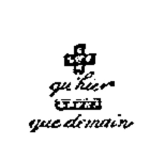 + qu'hier - que demain Logo (WIPO, 09/26/1949)