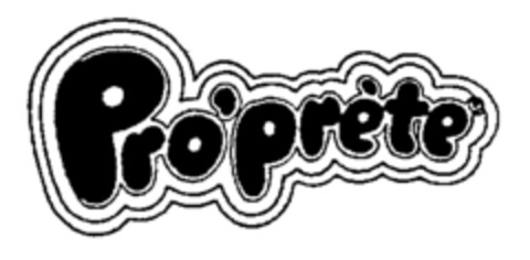 Pro'prete Logo (WIPO, 24.11.1987)