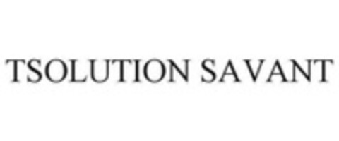 TSOLUTION SAVANT Logo (WIPO, 04/06/2015)