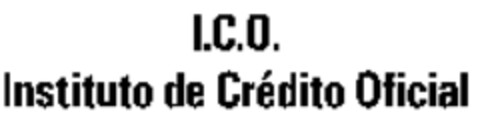 I.C.O. Instituto de Crédito Oficial Logo (WIPO, 26.04.1988)