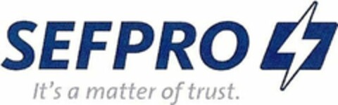 SEFPRO It's a matter of trust. Logo (WIPO, 21.03.2016)