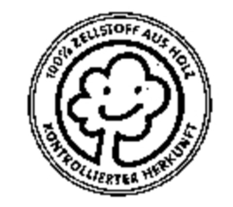 100% ZELLSTOFF AUS HOLZ KONTROLLIERTER HERKUNFT Logo (WIPO, 10/15/2008)