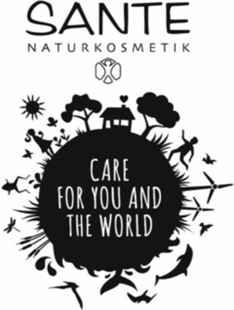 SANTE NATURKOSMETIK CARE FOR YOU AND THE WORLD Logo (WIPO, 05/06/2015)