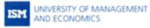 ISM UNIVERSITY OF MANAGEMENT AND ECONOMICS Logo (WIPO, 27.03.2007)