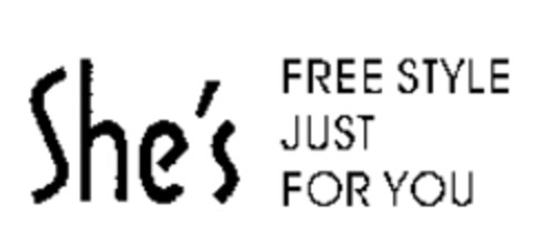 She's FREE STYLE JUST FOR YOU Logo (WIPO, 10.04.2006)