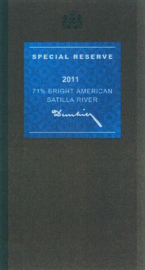 SPECIAL RESERVE 2011 71% BRIGHT AMERICAN SATILLA RIVER Dunhill Logo (WIPO, 31.12.2012)