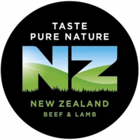 TASTE PURE NATURE NZ NEW ZEALAND BEEF & LAMB Logo (WIPO, 28.09.2018)