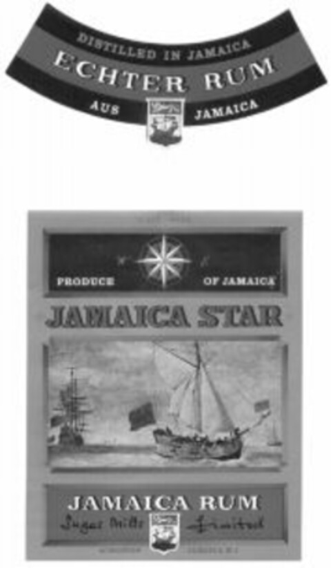 ECHTER RUM JAMAICA RUM Logo (WIPO, 25.04.1961)