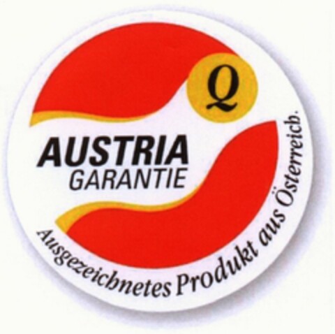 Q AUSTRIA GARANTIE Ausgezeichnetes Produkt aus Österreich. Logo (WIPO, 07.06.2010)