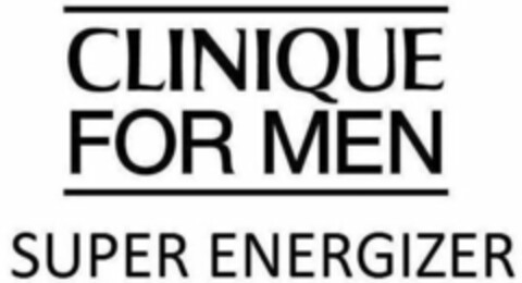 CLINIQUE FOR MEN SUPER ENERGIZER Logo (WIPO, 30.10.2017)