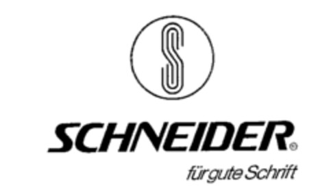 SCHNEIDER für gute Schrift Logo (WIPO, 25.09.1990)