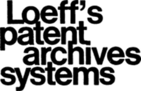 Loeff's patent archives systems Logo (WIPO, 15.09.1989)