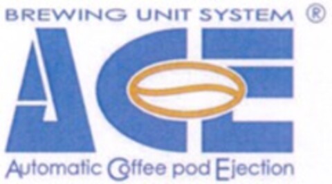 BREWING UNIT SYSTEM ACE Automatic Coffee pod Ejection Logo (WIPO, 13.08.2014)