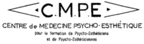 C.M.P.E CENTRE de MEDECINE PSYCHO-ESTHÉTIQUE pour la formation de Psycho-Esthéticiens Logo (WIPO, 23.08.1974)