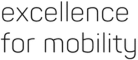 excellence for mobility Logo (WIPO, 01/23/2020)