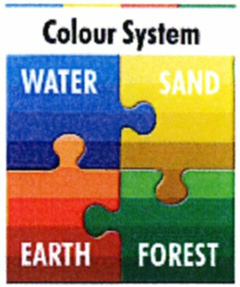 Colour System WATER SAND EARTH FOREST Logo (WIPO, 01/21/2009)