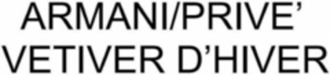 ARMANI/PRIVE' VETIVER D'HIVER Logo (WIPO, 18.11.2014)