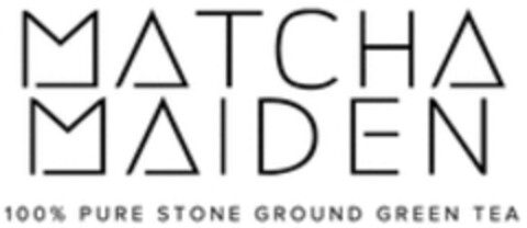 MATCHA MAIDEN 100% PURE STONE GROUND GREEN TEA Logo (WIPO, 02/28/2016)