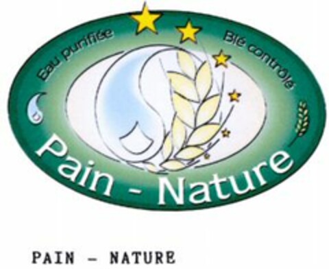 Pain - Nature Eau purifiée Blé contrôlé Logo (WIPO, 07.11.2000)