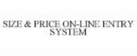 SIZE & PRICE ON-LINE ENTRY SYSTEM Logo (WIPO, 08/06/2008)