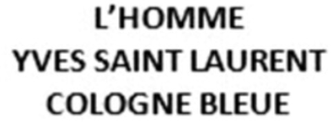 L'HOMME YVES SAINT LAURENT COLOGNE BLEUE Logo (WIPO, 09/15/2017)