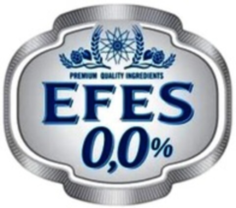 PREMIUM QUALITY INGREDIENTS EFES 0, 0% Logo (WIPO, 04.09.2019)