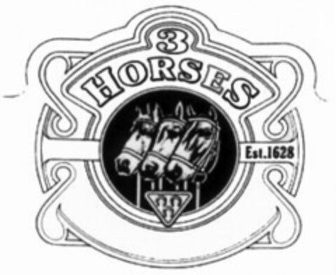 3 HORSES Est. 1628 Logo (WIPO, 23.04.2004)
