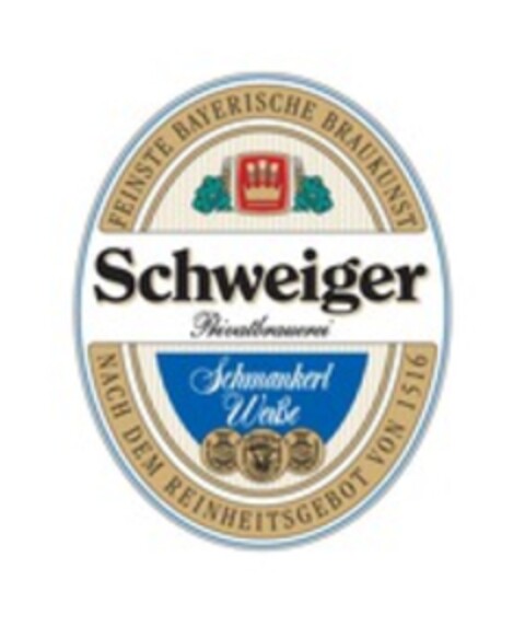 Schweiger Privatbrauerei Schmankerl Weiße FEINSTE BAYERISCHE BRAUKUNST NACH DEM REINHEITSGEBOT VON 1516 Logo (WIPO, 05/26/2014)