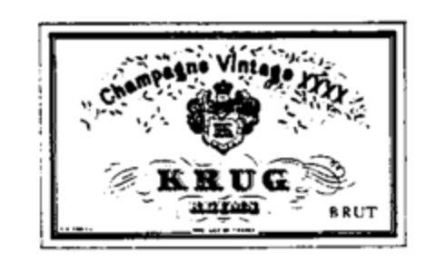 Champagne Vintage XXXX KRUG REIMS Logo (WIPO, 30.10.1973)